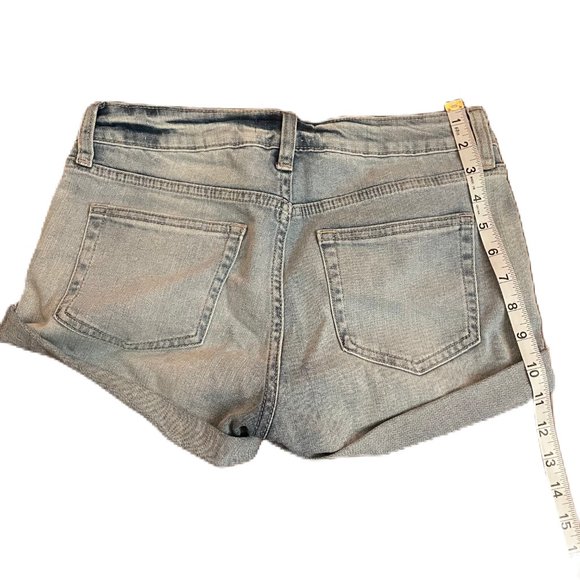 Just USA Light Wash Distressed Jean Shorts - Picture 2 of 2